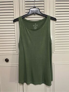 American Eagle Outfitters Olive Green Scoop Neck Tank